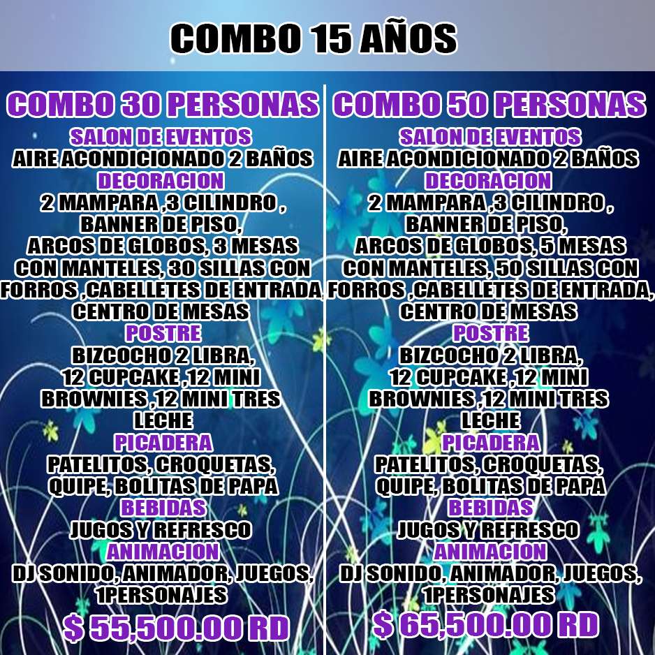 Combos para 15 años