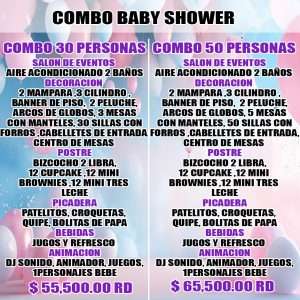Combo para baby shower