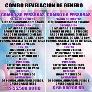 Combo para revelacion de genero