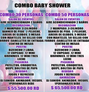 Combo para baby shower