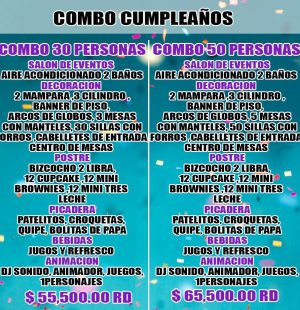 Combos para cumpleaños